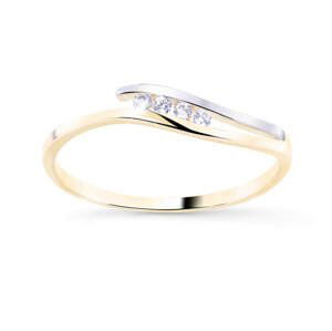 Cutie Diamonds Krásny bicolor prsteň zo zlata s briliantmi DZ8026-00-X-1 50 mm