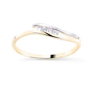 Cutie Diamonds Krásny bicolor prsteň zo zlata s briliantmi DZ8026-00-X-1 52 mm