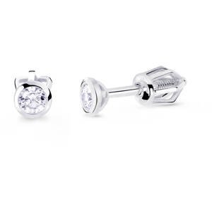 Cutie Diamonds Minimalistické kôstkové náušnice z bieleho zlata s briliantmi DZ8007-30-00-X-2