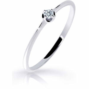 Cutie Diamonds Jemný prsteň z bieleho zlata s briliantom DZ6729-2931-00-X-2 55 mm