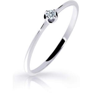 Cutie Diamonds Jemný prsteň z bieleho zlata s briliantom DZ6729-2931-00-X-2 58 mm