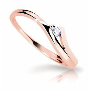 Cutie Diamonds Pôvabný prsteň z ružového zlata s briliantom DZ6818-1718-00-X-4 49 mm