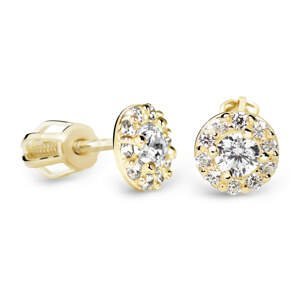 Cutie Diamonds Luxusné kôstkové náušnice zo žltého zlata s briliantmi DZ60167-30-00-X-1
