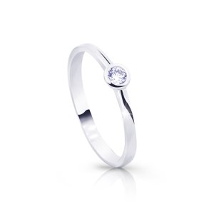 Cutie Jewellery Jemný trblietavý prsteň z bieleho zlata Z8006-10-X-2 49 mm