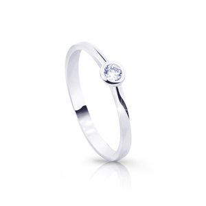 Cutie Jewellery Jemný trblietavý prsteň z bieleho zlata Z8006-10-X-2 61 mm