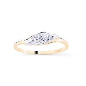 Cutie Jewellery Pôvabný zlatý prsteň so zirkónmi Z8021-10-X-1 63 mm