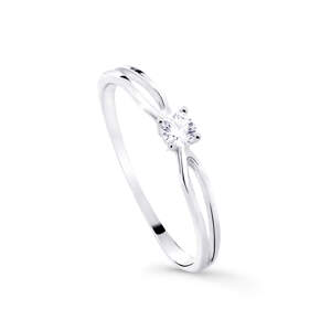 Cutie Jewellery Nežný trblietavý prsteň z bieleho zlata Z8027-10-X-2 53 mm