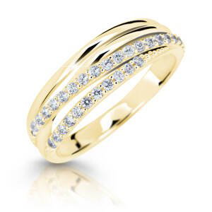 Cutie Jewellery Trblietavý prsteň zo žltého zlata Z6716-3352-10-X-1 48 mm