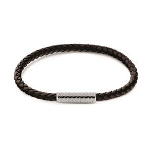 Calvin Klein Moderný kožený náramok Braided 35000102