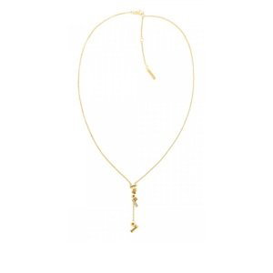 Calvin Klein Pôvabný pozlátený náhrdelník s kryštálmi 35000232