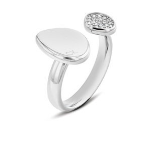 Calvin Klein Elegantný oceľový prsteň s kryštálmi Fascinate 35000319 52 mm