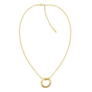 Calvin Klein Slušivý pozlátený dámsky náhrdelník z ocele 35000307
