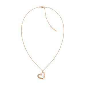 Calvin Klein Slušivý bronzový náhrdelník so srdiečkom Minimalist Hearts 35000386