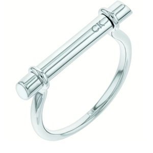 Calvin Klein Minimalistický oceľový prsteň Elongated Linear 35000022 56 mm