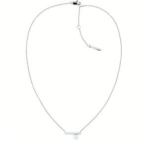 Calvin Klein Pôvabný oceľový náhrdelník s perlou Minimal 35000175