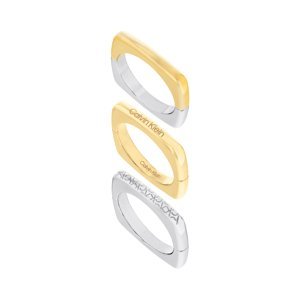 Calvin Klein Štýlová sada oceľových prsteňov 35000512 56 mm