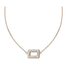 CRYSTalp Elegantný pozlátený náhrdelník s kryštálmi 30525.ERG
