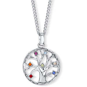 CRYSTalp Slušivý náhrdelník s kryštálmi Chakra Tree of life 31093.MLT.R