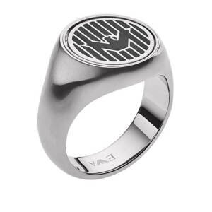 Emporio Armani Luxusný oceľový prsteň s ónyxom EGS2727040 60 mm
