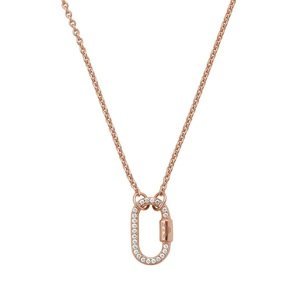 Emporio Armani Nadčasový bronzový náhrdelník s kryštálmi EG3527221