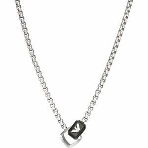 Emporio Armani Moderný oceľový náhrdelník s logom EGS2937040