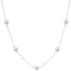 Evolution Group Strieborný náhrdelník s 5 pravými perlami Pavona 22015.1