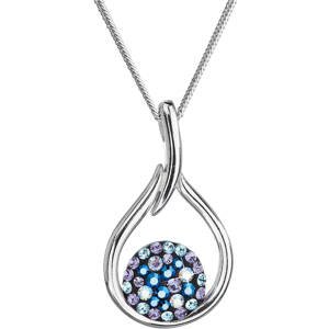 Evolution Group Nadčasový strieborný náhrdelník s kryštálmi Swarovski 32075.3 Blue Style (retiazka, prívesok)