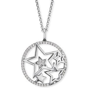 Engelsrufer Strieborný náhrdelník Hviezdy sa zirkónmi ERN-STARS-ZI