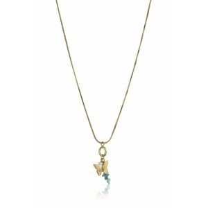 Emily Westwood Nežný pozlátený náhrdelník s motýlikom EWN23046G