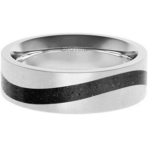Gravelli Betónový prsteň Curve oceľová / antracitová GJRWSSA113 50 mm