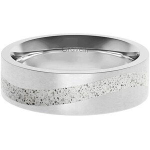 Gravelli Betónový prsteň Curve oceľová / sivá GJRWSSG113 53 mm