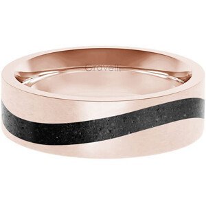 Gravelli Betónový prsteň Curve bronzová / antracitová GJRWRGA113 53 mm