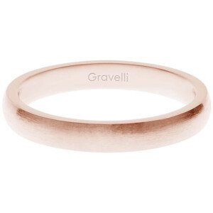 Gravelli Ružovo pozlátený prsteň z ušľachtilej ocele Precious GJRWRGX106 50 mm