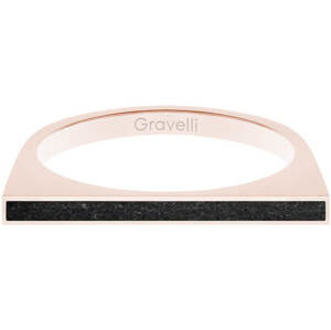 Gravelli Oceľový prsteň s betónom One Side bronzová / antracitová GJRWRGA121 50 mm