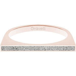 Gravelli Oceľový prsteň s betónom One Side bronzová / sivá GJRWRGG121 50 mm