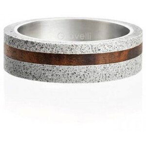 Gravelli Betónový prsteň šedý Simple Wood GJRUWOG001 66 mm