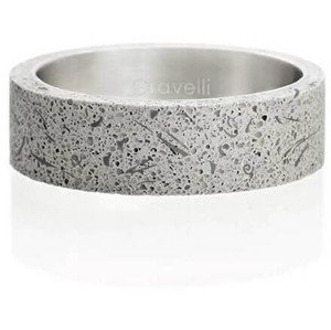 Gravelli Moderné betónový prsteň Simple Fragments Edition oceľová / sivá GJRUFSG001 50 mm