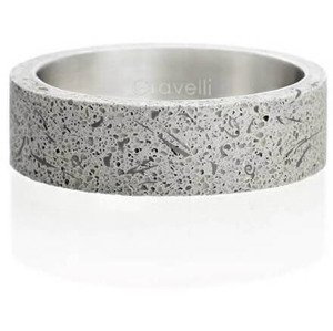 Gravelli Moderné betónový prsteň Simple Fragments Edition oceľová / sivá GJRUFSG001 56 mm
