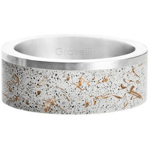 Gravelli Netradičné betónový prsteň Edge Fragments Edition medená / sivá GJRUFCG002 60 mm