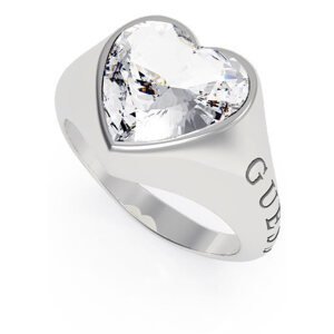 Guess Romantický prsteň s trblietavým srdcom UBR70003 54 mm