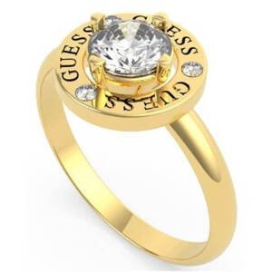Guess Elegantný pozlátený prsteň s kryštálom UBR20047 54 mm