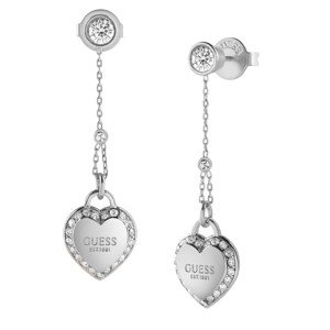 Guess Luxusné retiazkové náušnice s kryštálmi Fine Heart JUBE01425JWRHT/U