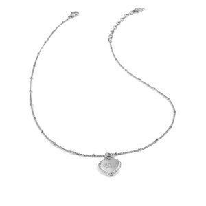Guess Moderný oceľový náhrdelník so srdiečkom Fine Heart JUBN01420JWRHT/U