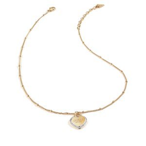 Guess Moderný pozlátený náhrdelník so srdiečkom Fine Heart JUBN01420JWYGT/U