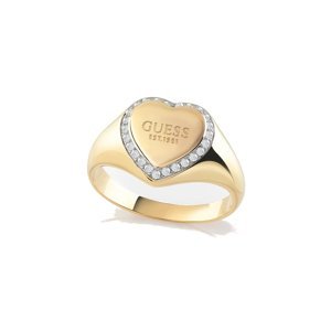 Guess Romantický pozlátený prsteň Fine Heart JUBR01430JWYG 54 mm