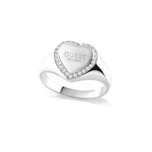 Guess Romantický oceľový prsteň Fine Heart JUBR01430JWRH 52 mm