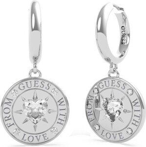 Guess Štýlové oceľové náušnice From Guess With Love UBE70026