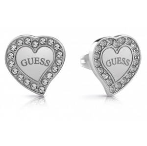 Guess Trblietavé oceľové náušnice Srdiečka Studs Party JUBE02175JWRHT/U