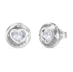 Guess Romantické oceľové náušnice Rolling Hearts JUBE03349JWRHT