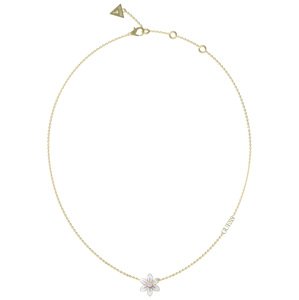 Guess Krásny pozlátený náramok s kvetinou White Lotus JUBN04136JWYGWHT/U